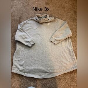 Nike woMen’s Gray Pullover Sweatshirt sz 3X
